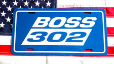 Metallic Blue Ford Boss 302 License Plate Tag 1969 1970 Mustang 2012 2013 2014