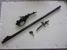 Antique Group Of Vintage Rifle Parts22 Cal Barrel Trigger Assembly Trigger