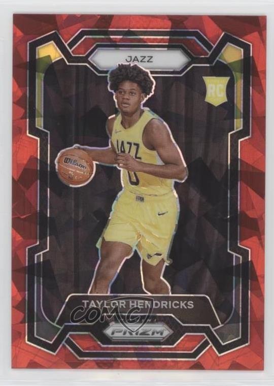2023-24 Panini Prizm Red Ice Prizm Taylor Hendricks #161 Rookie RC