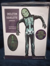 Skeleton Costume Glows In The Dark Child Medium BRAND NEW Halloween