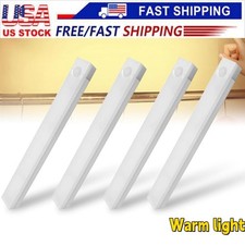 Magnetic USB Rechargeable Under Cabinet Lights with Smart Motion Sensor   4 Pack