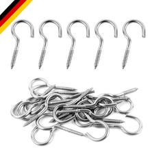 Edelstahl Schraubhaken 40mm, Tragfähigkeit 30 Pfund, Wandmontage, robust