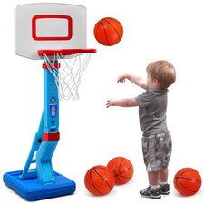 Basketball Hoop - Height Adjustable Hoop for Indoor  Outdoor Play - Portable...