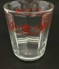 Vintage Western Brands Thick Double Old Fashioned 4" Faceted Glass Barware