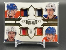 2013 Dominion Quad #Q-EDM /10 Jordan Eberle Taylor Hall Nail Yakupov Rookie RC