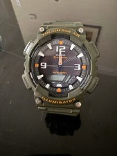 Casio Model SOLAR POWER World Time 5 Alarms 100m Watch AQ-S810W-3