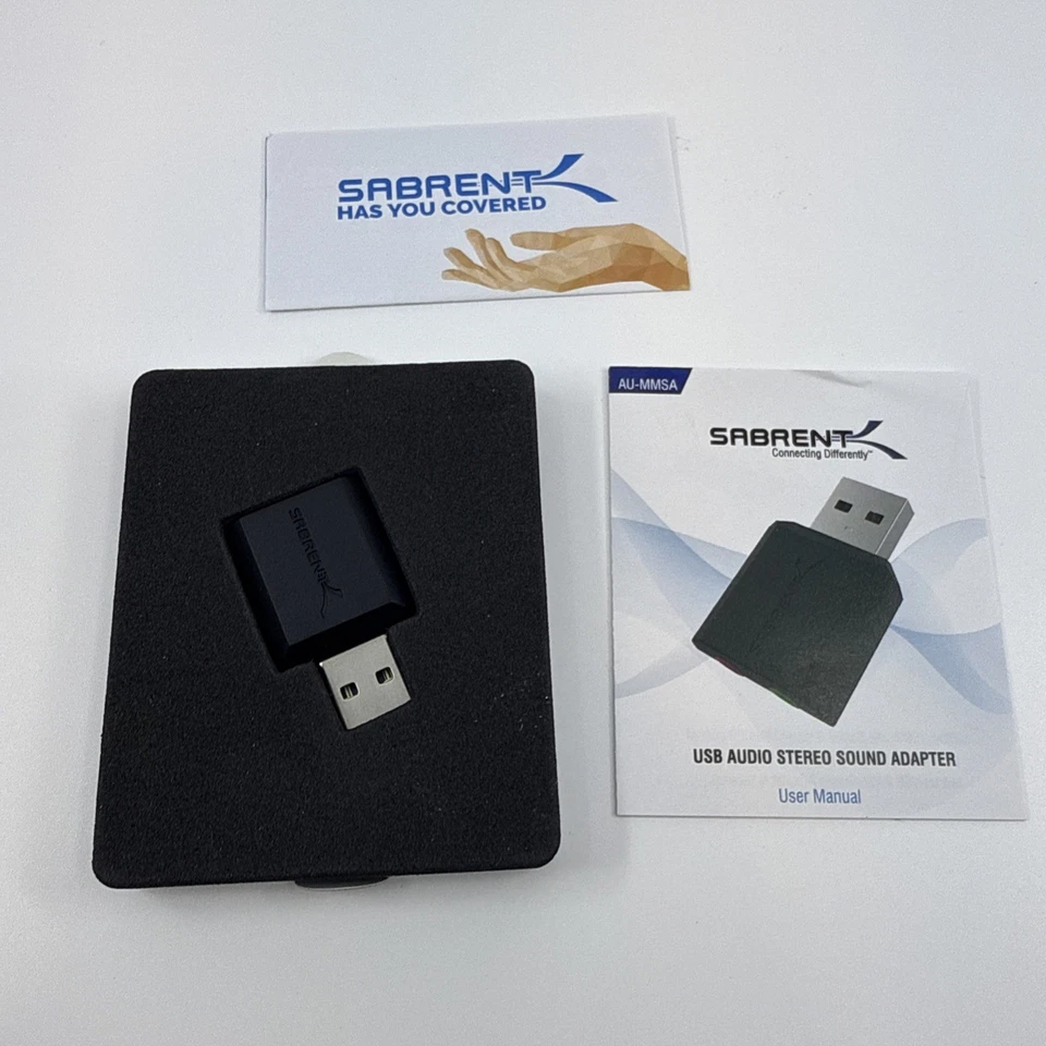 SABRENT USB External Stereo Sound Adapter for Windows & Mac Plug and Play - Image 3 of 4