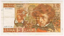 1974 France 10 Francs 40114 Paper Money Banknotes Currency