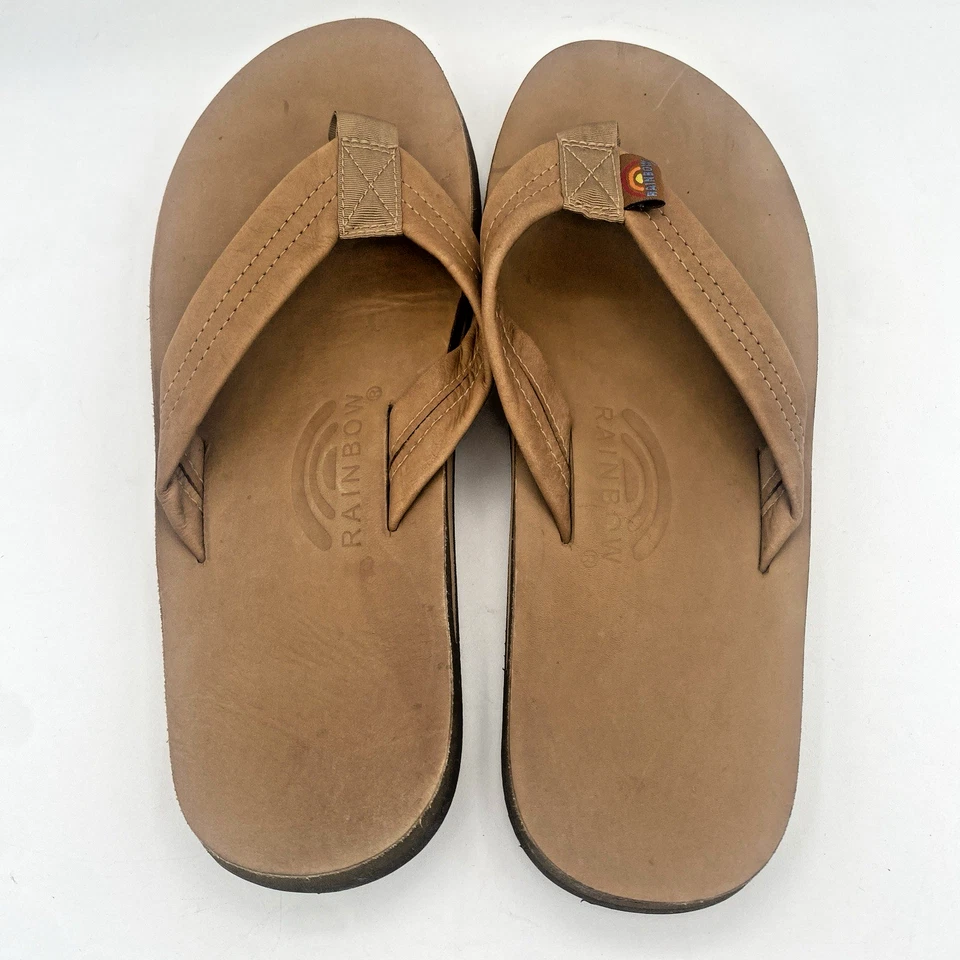 Rainbow Single Layer Arch Support Premier Leather 1" Strap Womens 8 Brown Cafe - Image 2 of 4