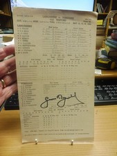 Lancashire v Yorkshire at Old Trafford 1964 Signed by Boycott 131 1st Innings