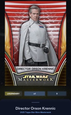Star Wars Card Trader Masterwork 2026 Krennic 25cc