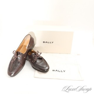 Scarpe con lacci nuove con scatola recenti Bally Switzerland The Pathy Plain Buffalo marrone 9 5
