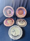 Orange Carnival Glass set Of 5