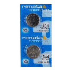 Renata 344 SR1136SW Batteries - 1.55V Silver Oxide 344 Watch Battery 2 Count 