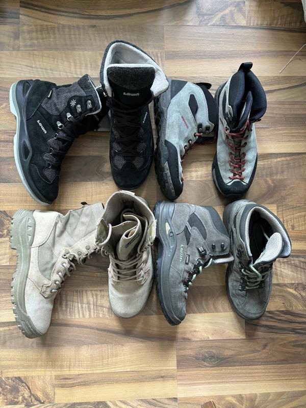 Hombres Lowa Botas Gris Gore-Tex 41