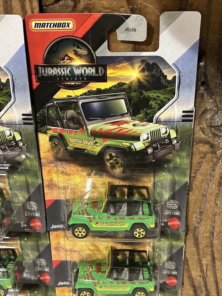 LOT 10 MATCHBOX JURASSIC WORLD REBIRTH JURASSIC PARK JEEP WRANGLER #18 - Image 3 of 4