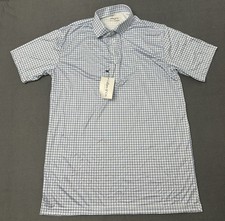 Collars And Co Polo Shirt Men s Size Large Gingham Blue