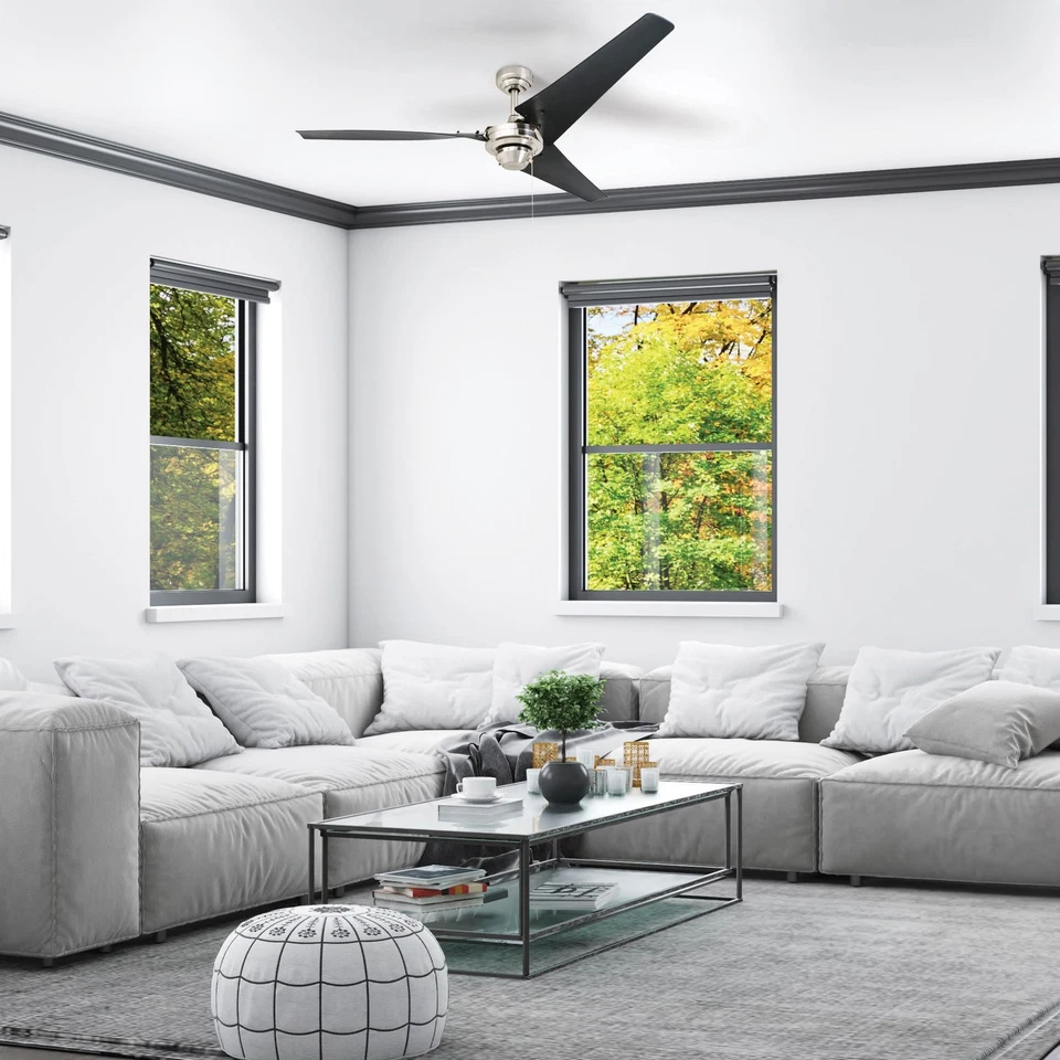 Almadale 56 Inch Contemporary Indoor Ceiling Fan with No Light Pull Chain Mod... - Image 2 of 4