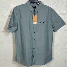 Quiksilver Men's Winfall Short Sleeve Shirt blue small 54