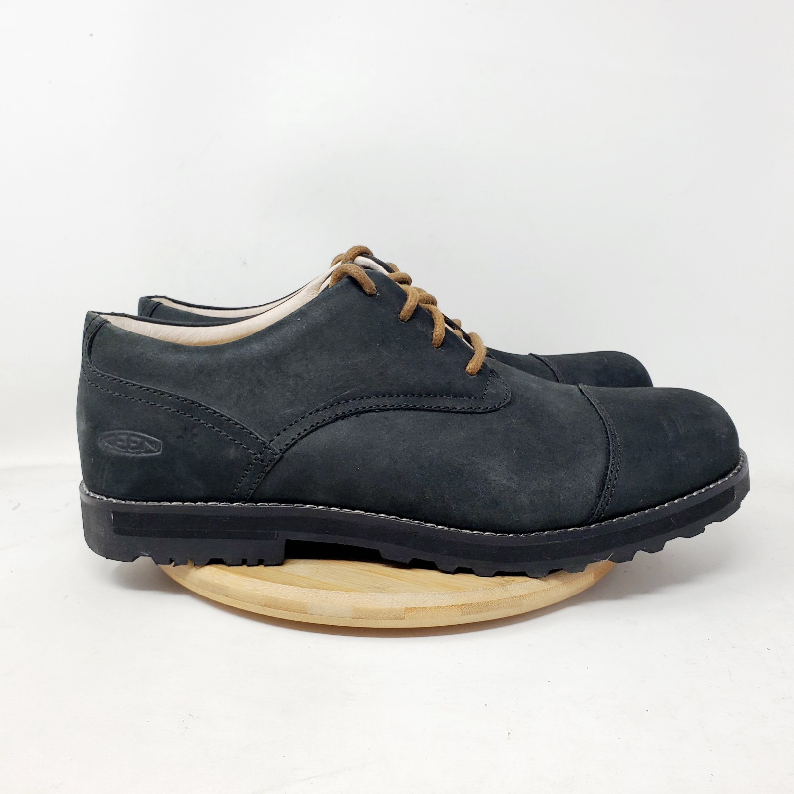 Scarpe KEEN uomo 13 Oxford nero nabuk sneaker basse comode suola a strappo escursionista The 59