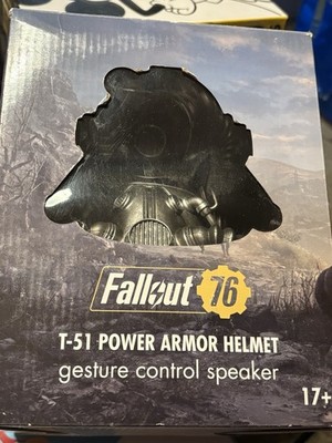 Fallout 76 T-51 Power Armor Helmet - Gesture Control Bluetooth Speaker NIB 2018