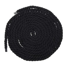 8mm x 14.8 Feet Black Cotton Rope 3 Strand for DIY Wall Hanging Knotting