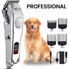 Stainless Steel Dog Clippers Electric Pet Shaver Cordless Cat Pet Grooming Horse