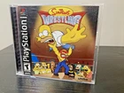 The Simpsons Wrestling Sony PS1 Reg Card Authentic Tested & Working (2001)
