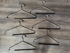 Vintage 1970s Clothes Hangers Metal Rubber Pants Set of 6