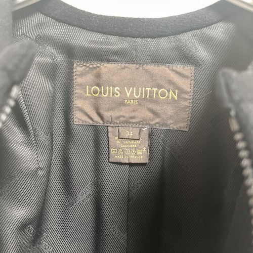 LOUIS VUITTON Collarless Jacket 34 Black F/S from Japan - Picture 2 of 8
