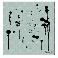 Drip Marks Stencil Durable Quality Reusable Painting Walls Fabric 5.75x6 Inch