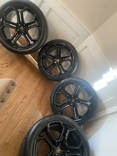 Set of 4 LAMBORGHINI AVENTADOR LP700 OEM Original  Black Wheels and Tires