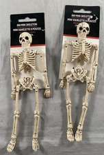 2 PCS Mini Skeletons 8 Inch Skeleton Figurines for Halloween Decor Prop Crafts
