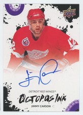 2025-26 UD DETROIT RED WINGS CENTENNIAL Jimmy Carson OCTOPUS INK AUTO