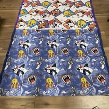 Two Looney Tunes Blankets 44X58 Vintage Toddler Blankets Bedspreads Excellent