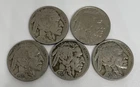 1929 1935 1935 1937 1937-D Buffalo Nickel Lot of 5