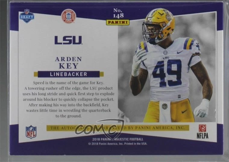 2018 Panini Majestic Signatures Gold /99 Arden Key #148 Rookie Auto RC - Image 2 of 2