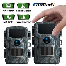 2X Campark 4K 48MP Wildkamera Jagdkamera No WLAN  IR Nachtsicht IP66 Akku