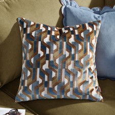 Furn Metro Prism Velvet Square Cushion | 45 x 45 cm | Various Colours