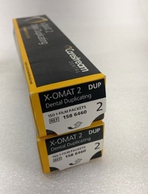 Lot of 2 Carestream X-OMAT 2 Duplicating X-Ray Dental Film 150/Pk (EXP 08/2016)