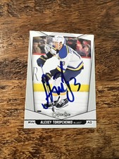 Alexey Toropchenko IP Signed 2024-25 O-Pee-Chee Card Blues Autographed