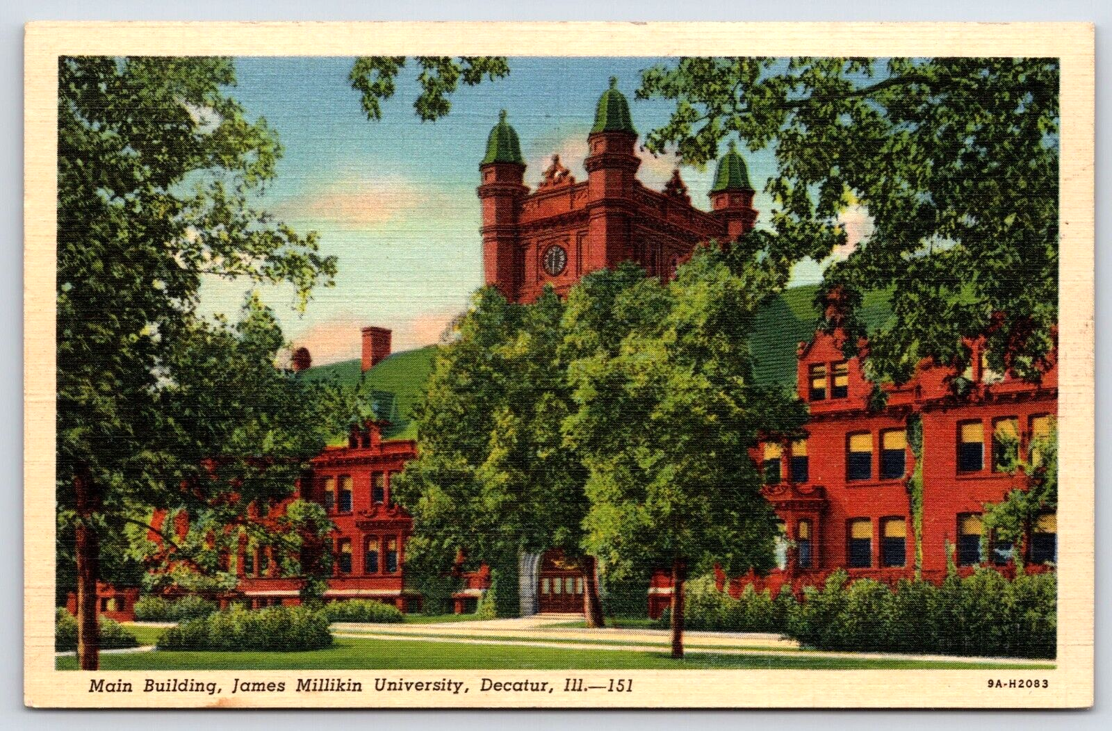 Original Vintage Antique Postcard James Millikin University Decatur Illinois