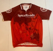 Spice Roads Cycle Tours Cycling Jersey - See Asia by bicycle Men's Size Large L