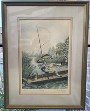 Hooked By David Hinchcliffe Art Print Signed 47/850 Fishing Artwork