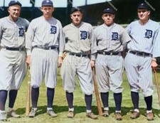 GL178 Ty Cobb- Harry Heilmann - Bobby Veach 8x10 11x14 16x20 Colorized Photo