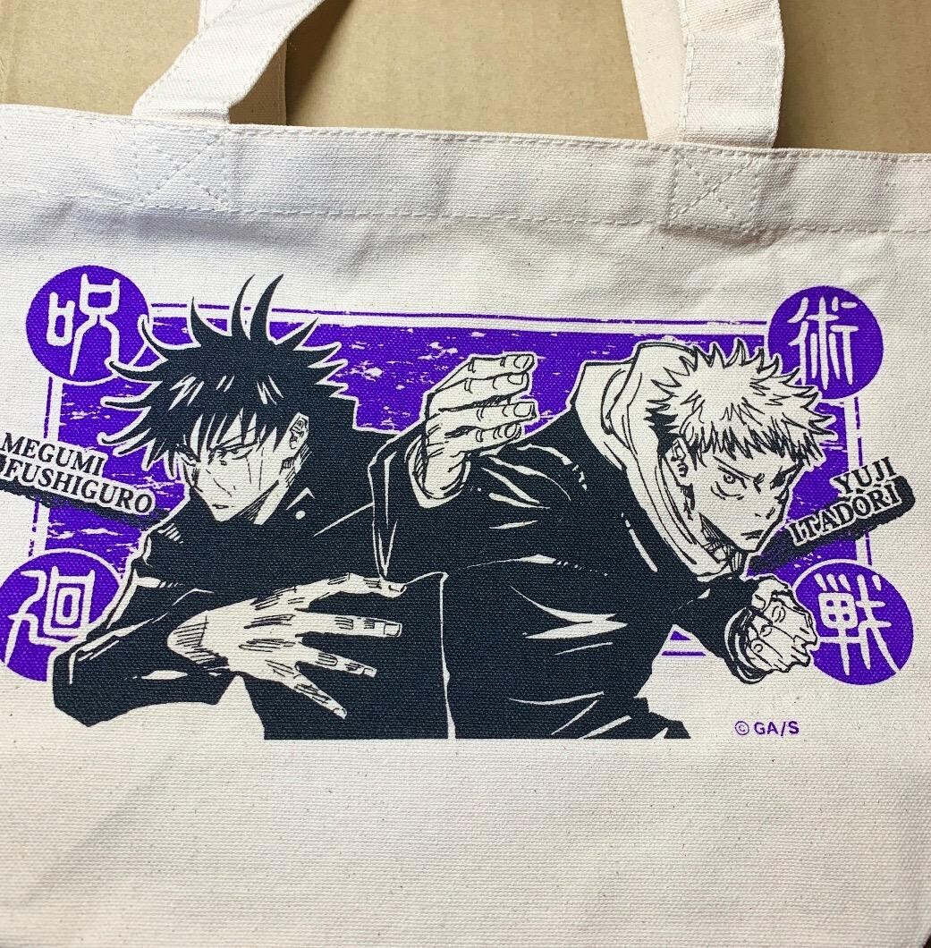 Japan Anime Jujutsu Kaisen Yuji Itadori and Megumi Fushiguro tote Bag Combi cool