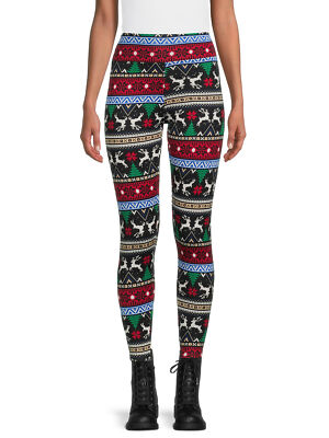 No Boundaries Juniors' Faux Fur Lined Leggings Multicolor Size XXXL (21) 