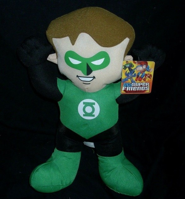 14" NEW W TAG GREEN LANTERN DC SUPER FRIENDS DOLL STUFFED ANIMAL PLUSH