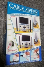 NEW White Evriholder Cable Zipper Cable  Wire Management System