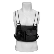 1PCS Walkie Talkie Vest Radio Chest Harness 1680D Oxford Fabric Reflective Strip